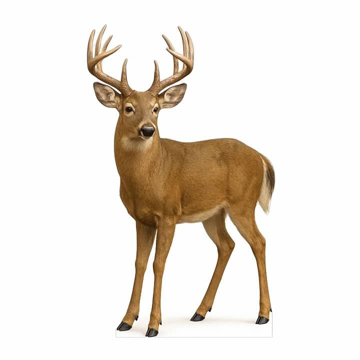 White Tail Deer 2FT Life Size Cardboard Cutout A Fun Animal Standup for Photo Booths Birthday Parties and Events