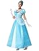 Spooktacular Creations Adult Princess Costume, Halloween Costume Woman Role Play, Blue Princess Dress with Headband, Gloves,and Necklace-L