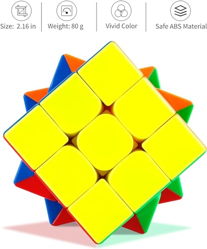 Image of HAWKISTER Kid Moyu Rs3M Magnetic Cube (Standard Version) Speed Cube 3X3 Sticker-Less (1 Pieces)