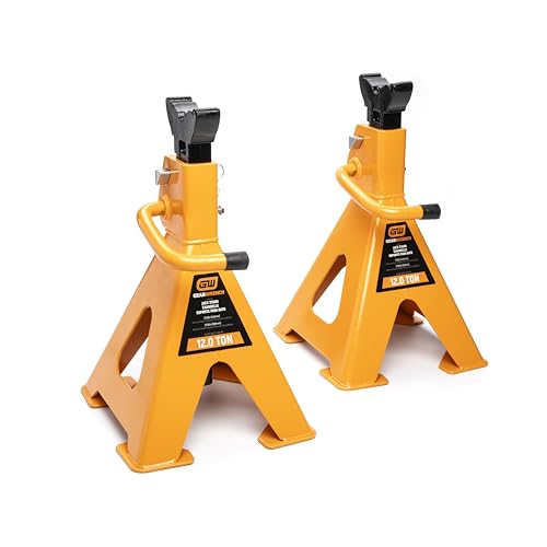 Image of GEARWRENCH 12 Ton Ratcheting Jack Stands - Pack of 2 | GWJS12T