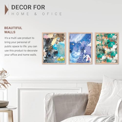 Image of kotart Painting for Wall Decoration - Modern Art Wall Decor Framed Painting for Living Room Bedroom - Framed Wall Posters /Paintings with Frame Set of 3-D (Art 8, 19x25 inch)