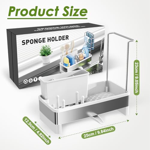 Ewaiira 9.8 Stainless Steel Sink Caddy - 10.99 w/ Code + 50% Off Code 78NO32J7 - image 2