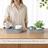 Mkono Metal Storage Basket for Toilet Tank Top Bathroom Decor, Galvanized Tray with Handle for Shelves, Farmhouse Toilet Paper Holder Organizing Bin Box for Countertop Living Room, Set of 2, Silver