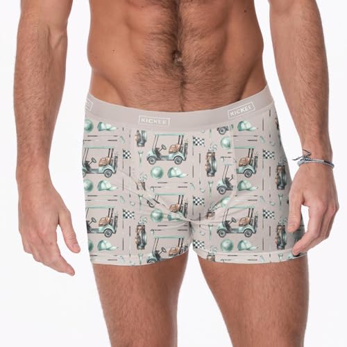 KICKEE Men’s Print Boxer Brief Underwear, Silky Soft Printed Briefs for Men2
