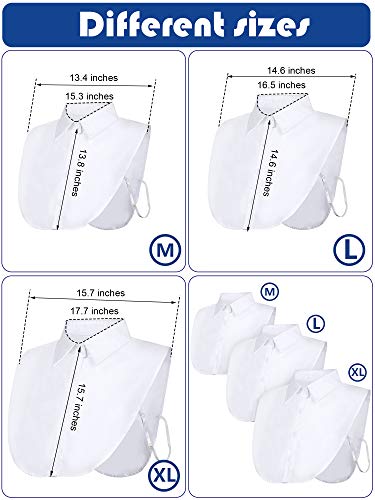 SATINIOR 3 Pieces Fake Collar Women Detachable Dickey Blouse Half Shirts Collar3