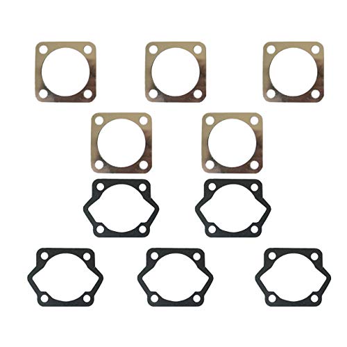 awtetpje 5pcs Cylinder Head Gasket + 5pcs Cylinder Base