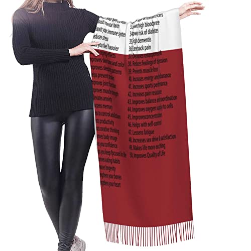Birthday Ideas for Women,Red White Reasons To Exercise Motivational Quotes Exercise Fitness Pashmina Shawls and Wraps2