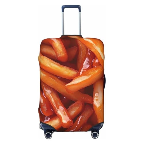 French Fries Elastic Travel Luggage Cover, Washable Spandex Suitcase Protector, Anti-Scratch Fits 18-32 Inch