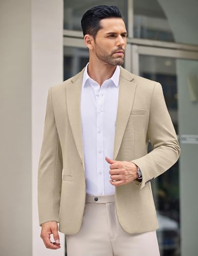 COOFANDY Men's Casual Blazer Jacket One Button Suit Jackets Lightweight Knit Sport Coat3