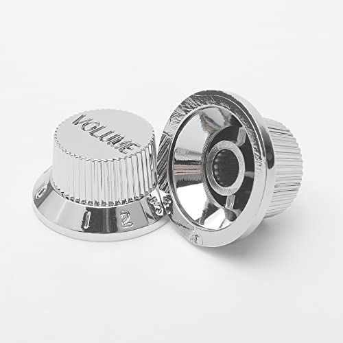 Pxyelec 3PCS Guitar Volume Tone Control Knobs, Potentiometer Dome Knob Chrome with Toggle Switch Tip Knob Cap - Image 2