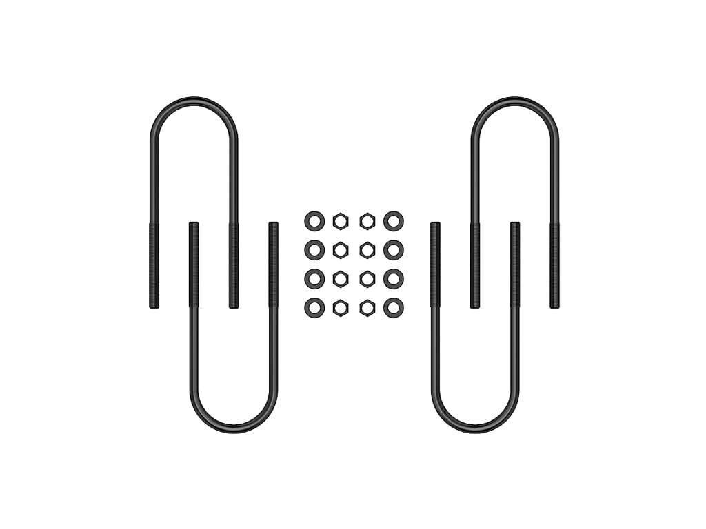 ICON, Rear 12 U-Bolt Kit, Compatible with 1999-10 FORRD F250/F350 SD, 37004