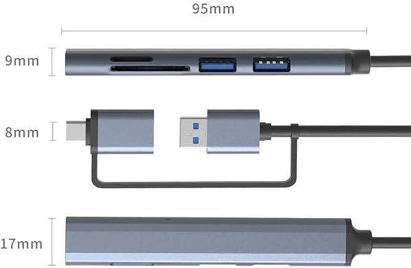 WODHAZNC 3.0usb Extender Hub Multi-Interface Docking Station for Laptops(USB+Type-c5-1) - 3