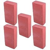Beavorty 5 Piezas Bloques de Espuma Moldeable Rojo para Juegos de Construcción y Rodajes de Cine, Apilables y Portátiles Diseño Realista de Ladrillo