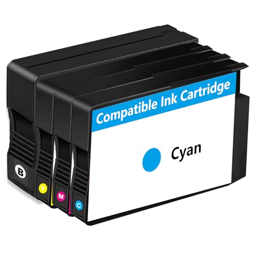 Image of Remanufactured Ink Cartridges Replacement for (4-Pack, Black, Cyan, Magenta, Yellow)