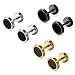 Aroncent 6PCS Men's Stainless Steel Faux Illusion Greek Vintage Stud Earrings