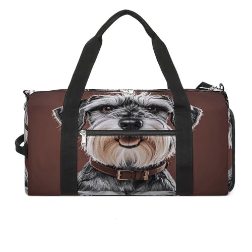 Sac de sport Schnauzer adorable et pratique pour sportifs passionnés
