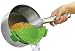 PrimeSons Clip-On Kitchen Food Strainer for Spaghetti, Pasta, and Ground Beef Cheese, Colander and Sieve Snaps on Bowls, Pots and Pans
