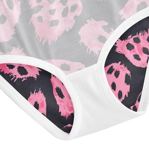 ZZKKO Pink Blocks Black Spotted Girls Underwear Toddler Panties for Girls Comfort Brief Size 2T-8Y4