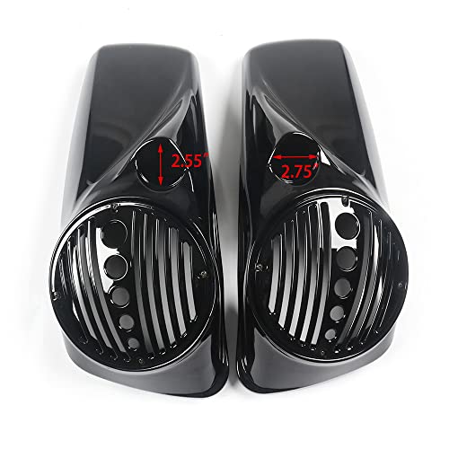 STLPRO Vivid Black tapas de parlante 8" con tweeter para Harley Touring miniatura 2