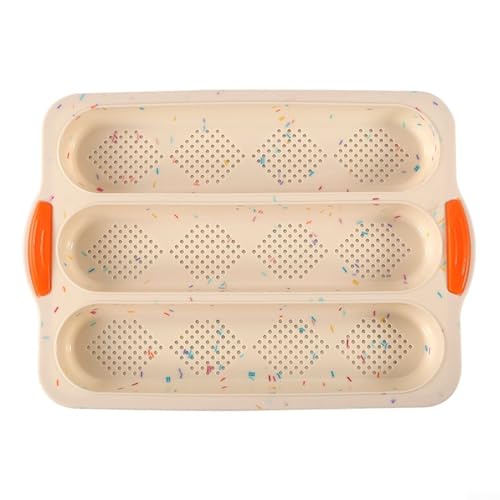 JINSBON Professionelles französisches Brotbackblech, geeignet für alle Backbedürfnisse (Beige)