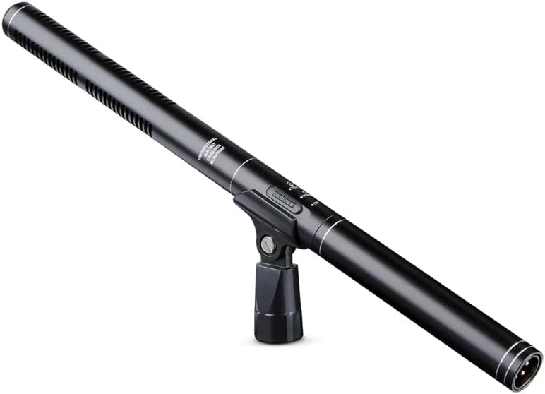 HTDZ HT-81 Condenser Interview Microphone DSLR Shotgun Mic for Digital Camera Canon Nikon Sony Pentax Panasonic Video Recording Camcorder Mic