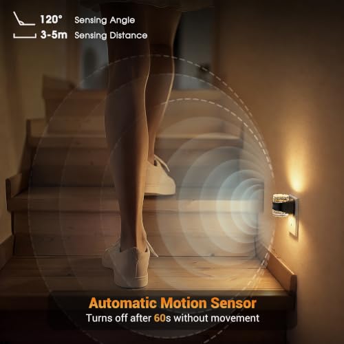 Image of JandCase Motion Sensor Night Light, Bubble Night Lights Plug into Wall