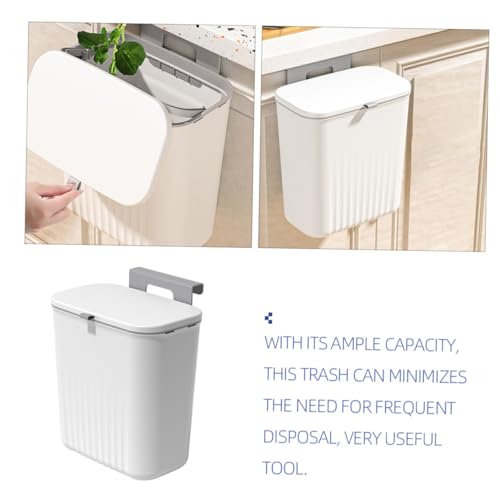 Caneca de basura colgante rectangular de plástico para cocina miniatura 3