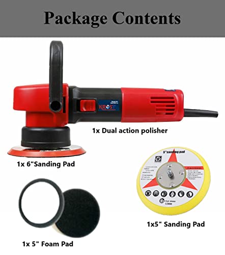 Image of KROST 6-inch Dual Action Polisher Random Orbital Car Buffer Polisher with Variable Speed