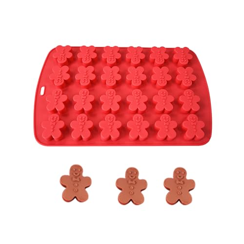 24 キャビティ クリスマス フォンダン チョコレート ケーキ デコレーション ベーキングツール 手作り石鹸 シリコーン オーナメント型 簡単お手入れ チョコレート さまざまな形状 家庭用 かわいい石鹸型 シリコーン形状