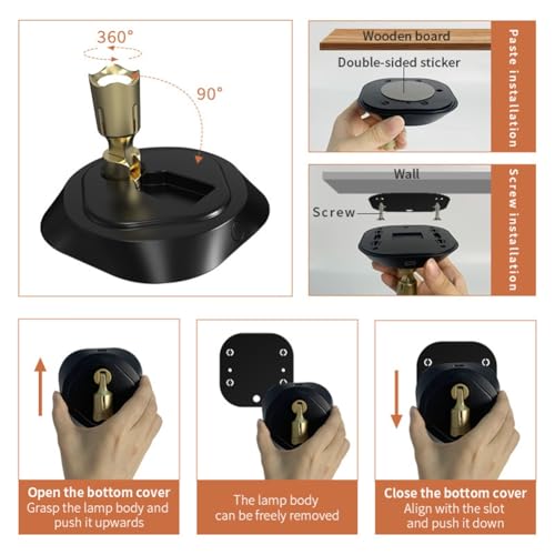 Projecteur LED sans fil à télécommande intensité réglable pour art - 4