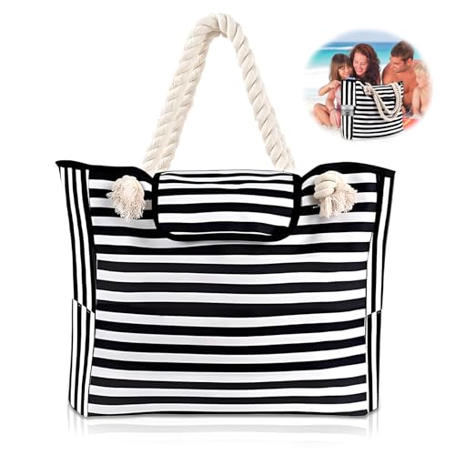 ENCOUN Bolsa Playa, Bolsa Playa Grande, Bolsa de Playa Viaje, Bolsa de Playa con Asas, Impermeable Bolsas de Playa, Bolsa Playa Mujer, Raya Bolsa de Playa, Bolsa Playa xxl para Playa, Viajes y Familia ENCOUN Bolsa Playa, Bolsa Playa Grande, Bolsa de Playa Viaje, Bolsa de Playa con Asas, Impermeable Bolsas de Playa, Bolsa Playa Mujer, Raya Bolsa de Playa, Bolsa Playa xxl para Playa, Viajes y Familia