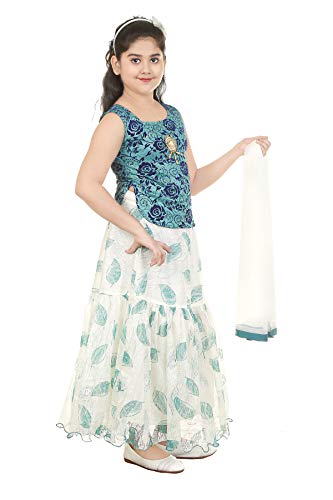 Image of Zooba Girls Lahenga Choli and Dupatta Set