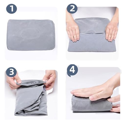 Repose-pieds gonflable avec surfaces floquées douces ergonomiques