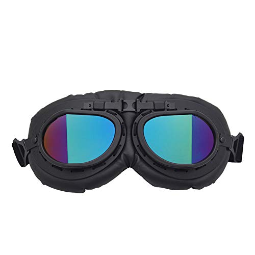 Óculos de motocicleta, Romacci Óculos de proteção retrô para motocicleta Óculos de patinete para cic