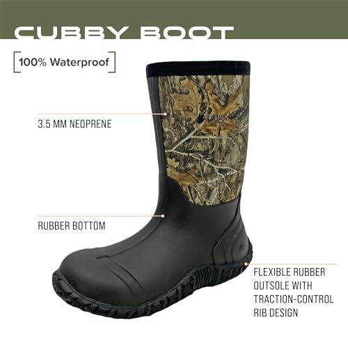FROGG TOGGS Cubby Kids 100% Waterproof Rubber Boot with Neoprene Upper2