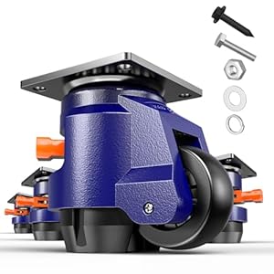 Kostanzo SPTJL80LS-O Leveling Castor Set - Blue