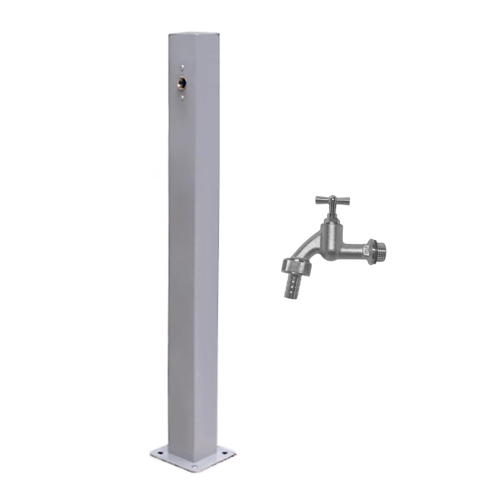 Fuente Jardin Exterior, Decoracion Terraza Exterior Verticales, Fuente Jardin con Grifo de Cobre para Riego y Lavado(65cm/26in)