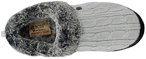 Skechers BOBS from Women's Keepsakes Ice Angel Slipper, Black/Charcoal, 7 W US