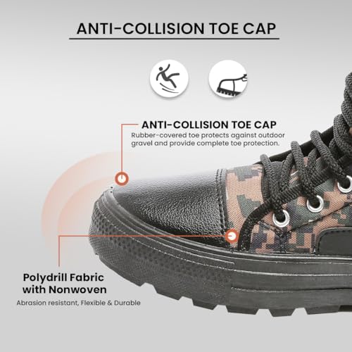 Image of Unistar High Ankle Trekking Ridding Men's Boots | Anti Skid Sole with Mild Waterproof Protection (CobraPrint - Size