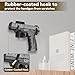 Pistol Wall Mount Rack - Adjustable Handgun Display Holder Fits Most Pistol and Revolver, Rubber-Wraped Wall Mount Pistol Holder, Pistol Display Rack, Gun Display Wall Mount, Revolver Stand, 4 Pcs