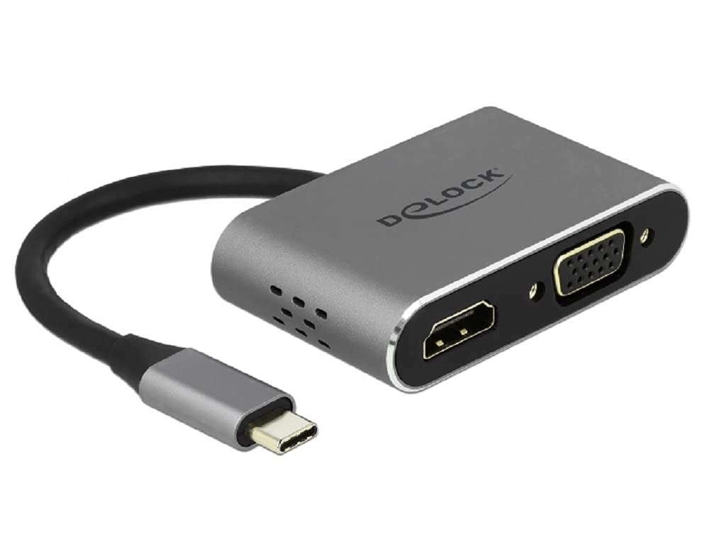 Delock USB Type-C Adapter to HDMI and VGA with USB 3.0 Port and PD