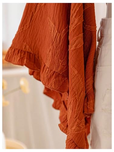 Women's Y2K 70s Top Western Cowgirl Hippie Shirt Bow Tie Front Disco Shirts Ruffle Long Bell Sleeve Boho Crop Tops3