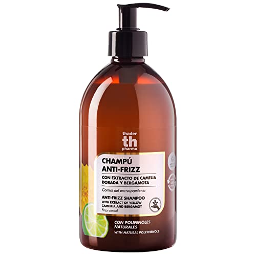 Thader TH Pharma Polifenoles Champú Anti-Frizz con Extracto de Camelia Dorada y Bergamota, 500 ml