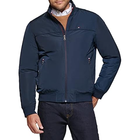 Tommy Hilfiger Men's Navy Bomber Jacket Cover