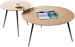 SENSEN End Table Industrial Style Coffee Table Small Round Table Side Table Sofa Side/Snack/Coffee/Storage/Laptop for Living Room Balcony