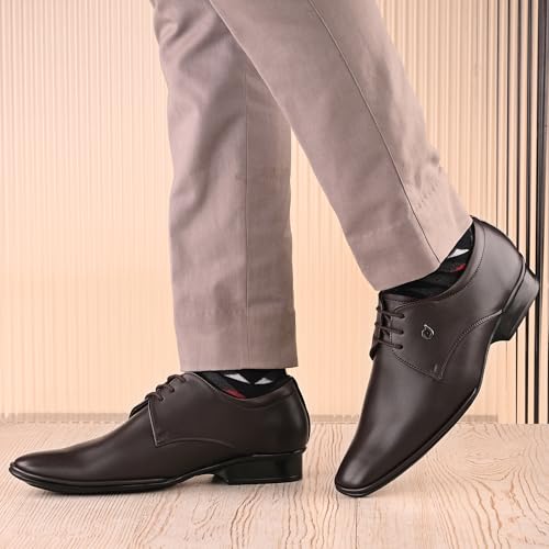 Image of Centrino Formal Shoe for Men | Cushioned Insole for Better Comfort | Stylish Lace-Up for Boys | Perfect for Office Wear & Formal Dress (9768)