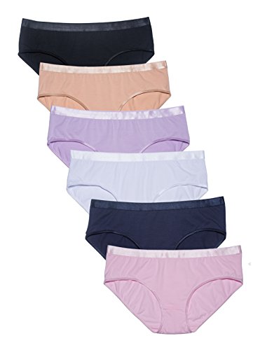 COSOMALL Women's 6 Pack Cotton Underwear Brief Panties (S, Assorted)