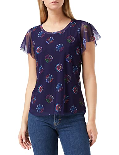 Desigual Femme Ts_varsovia T Shirt, Bleu (Estate Blue 5016), S EU