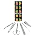 Colorful Pineapples Pattern Stainless Steel Manicure Pedicure Grooming Beauty Care Travel Kit