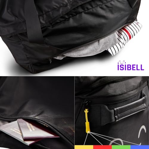 ISIBELL® Dachbox 4 er Taschen Set mit Trittstufe für einfaches Be und Entladen und Identifikaitonsmarker/Duffel Bag/dachbox Taschen/Tasche für dachbox